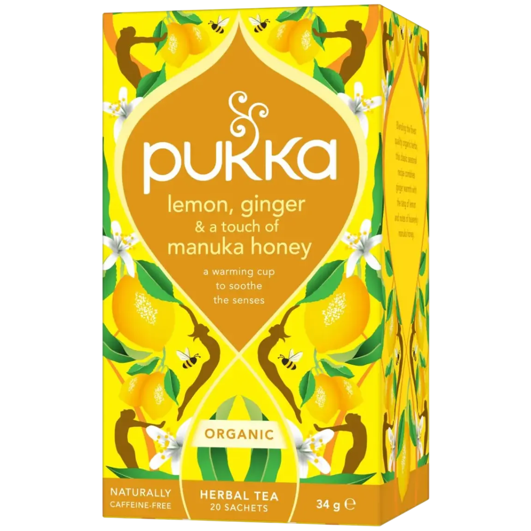 Pukka Organic Lemon Ginger & Manuka Honey Tea (40g)
