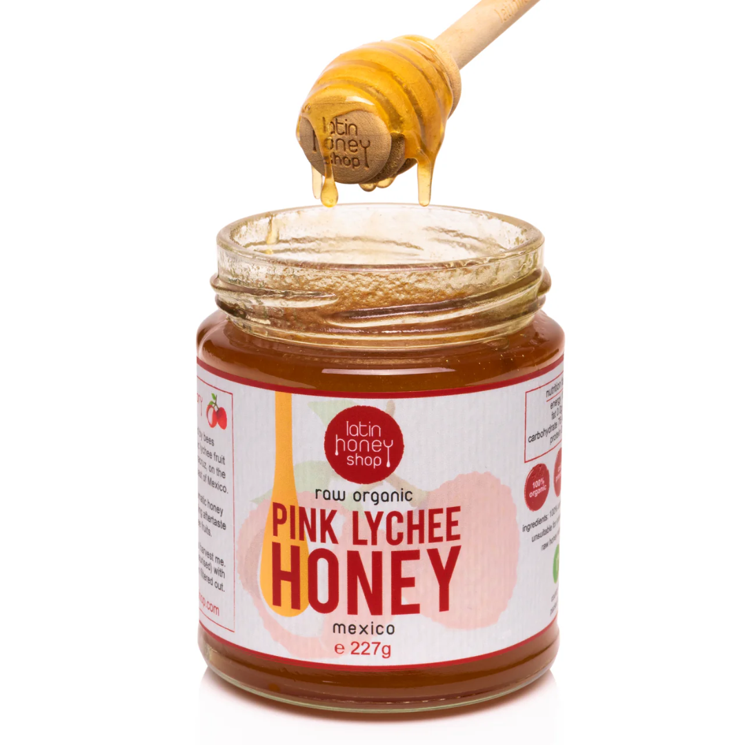 Raw Organic Pink Lychee Honey From Mexico 227g