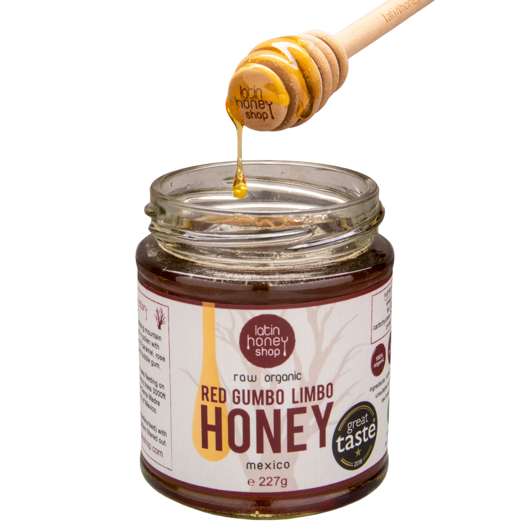 Raw Organic Red Gumbo Limbo Honey from Mexico 227g