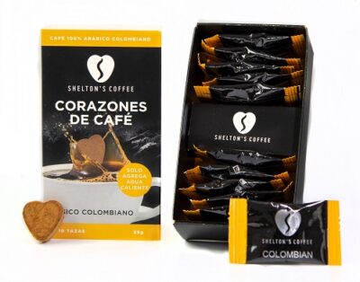 Colombian Instant Coffee Hearts Box of 10 units