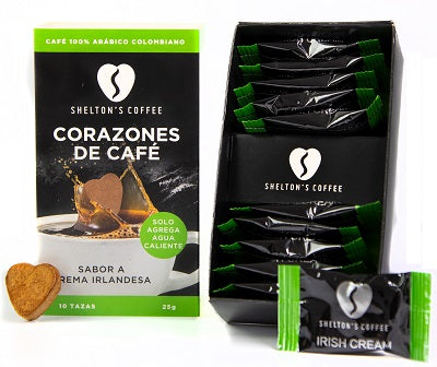 Irish Cream Instant Coffee Hearts Box Of 10 Units