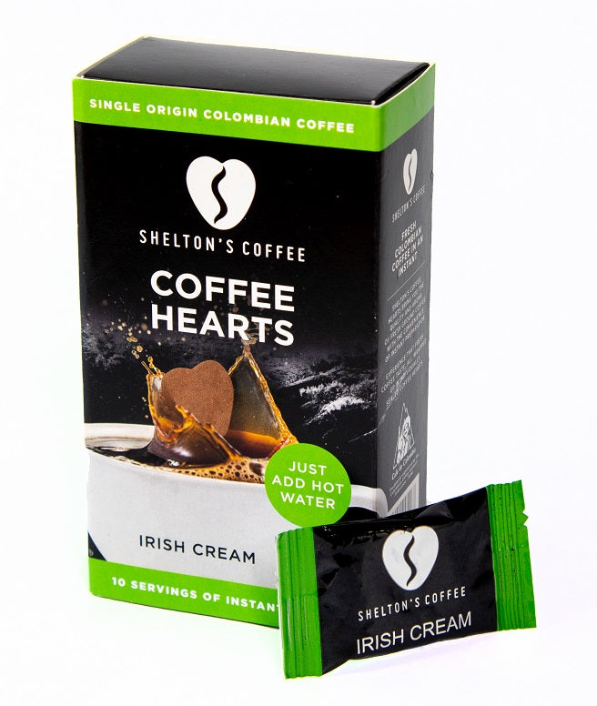 Irish Cream Instant Coffee Hearts Box Of 10 Units