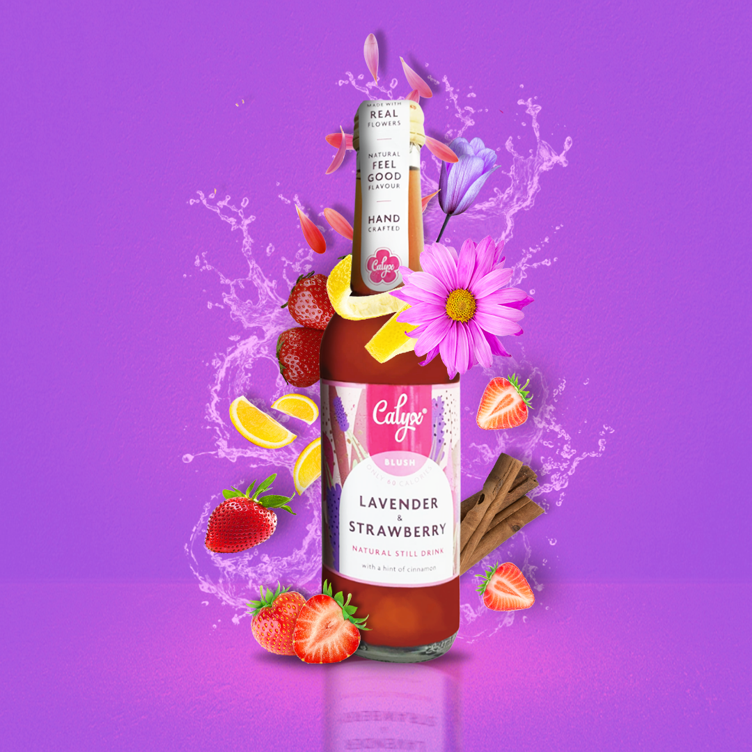 'Calyx Blush' Strawberry & Lavender Flower Fruit Drink 250ml Case of 12