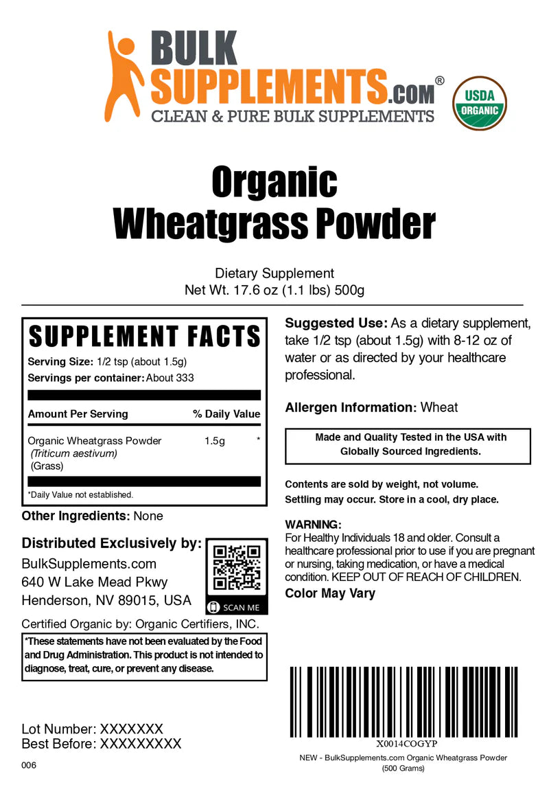 Organic Wheatgrass Powder