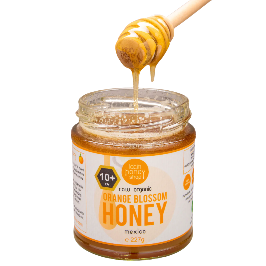 10+ ACTIVE Raw Organic Orange Blossom Honey from Mexico 227g