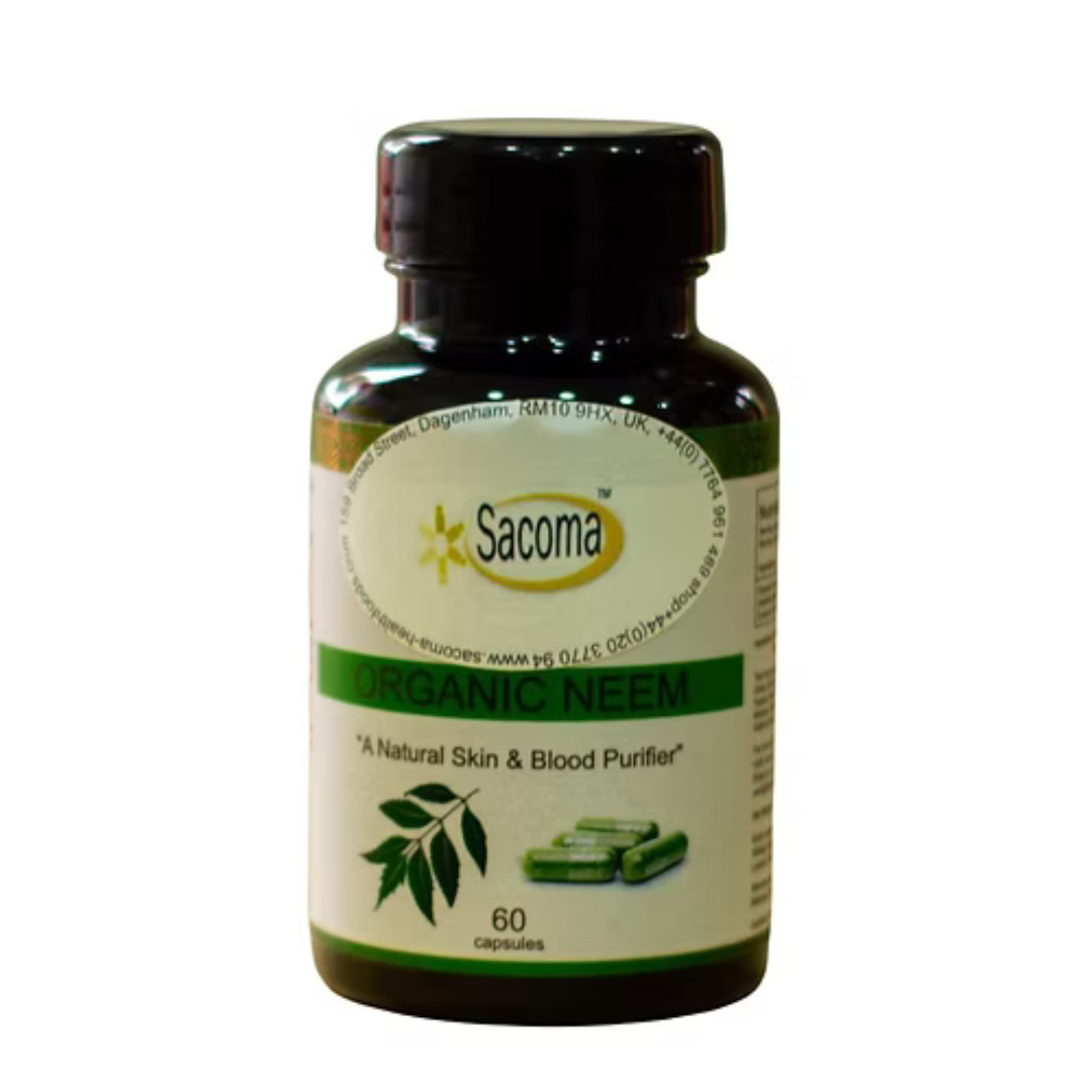 Organic Neem Capsules 500 mg (Azadiractha Indica)