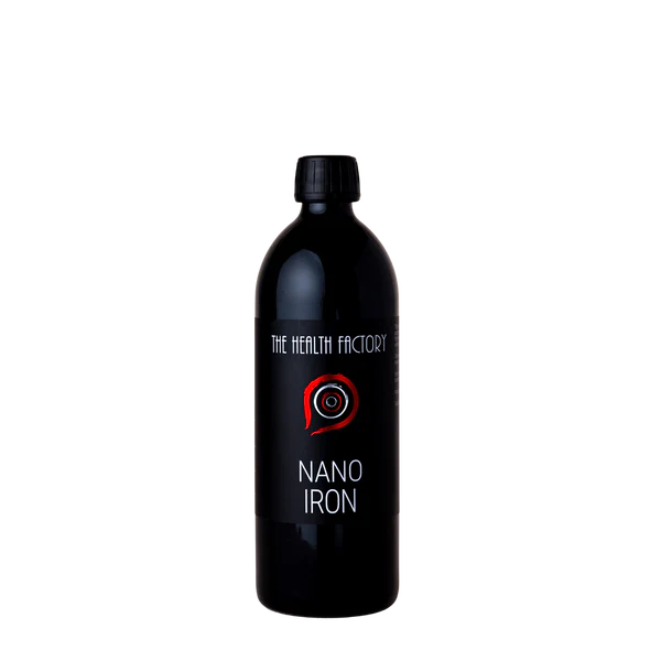 Nano Iron 500ml liquid iron supplement in violet glass bottle – highly absorbable, gentle on stomach