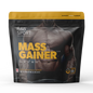 Mass Gainer supplement package with a muscular figure on a white background