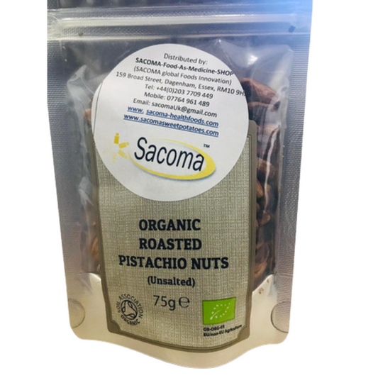Organic Pistachio Nuts Roasted & Unsalted 75g