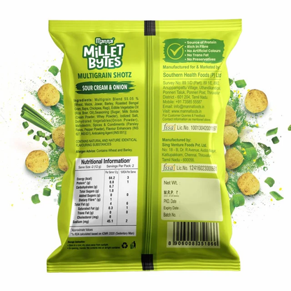 Manna Millet Bytes Sour Cream & Onion