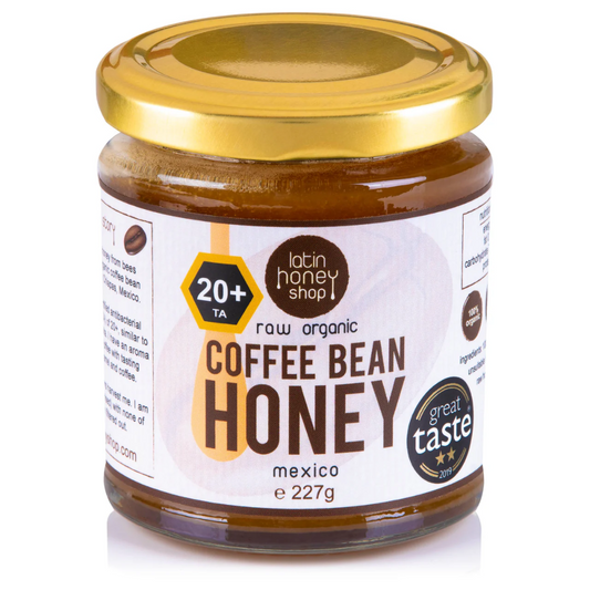 20+ ACTIVE Raw Organic Coffee Bean Honey from Mexico 227g