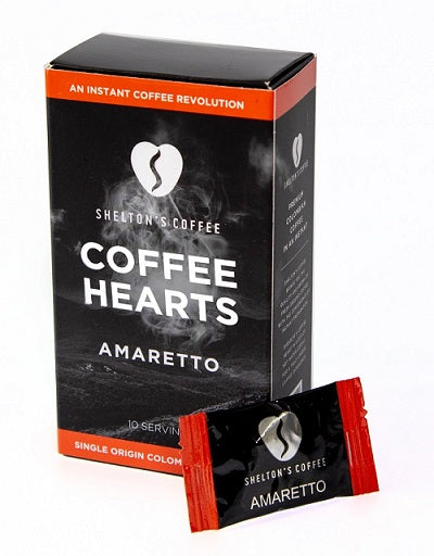 Amaretto Instant Coffee Hearts Box Of 10 Units