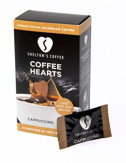 Cappuccino Instant Coffee Hearts Box Of 10 Units