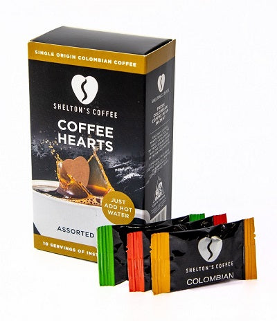 Assorted Instant Coffee Hearts Box Of 10 Units