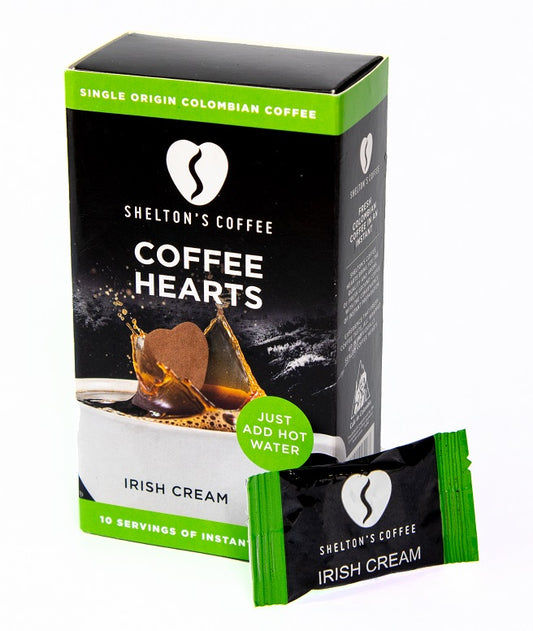 Irish Cream Instant Coffee Hearts Box Of 10 Units