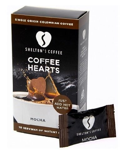 Mocha Instant Coffee Hearts Box Of 10 Units