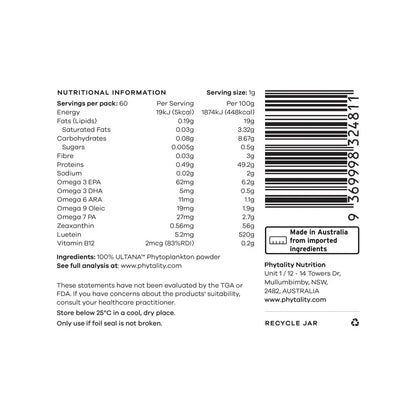 Phytoplankton Omega & Multi Powder 120g Jar