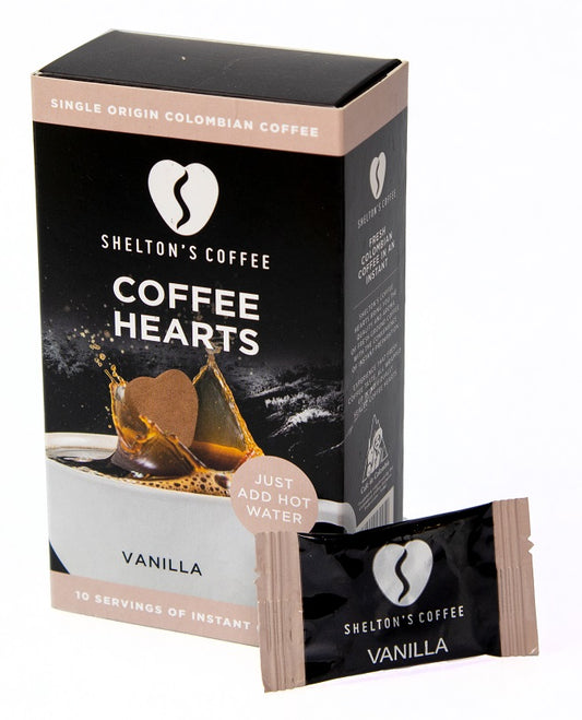 Vanilla Instant Coffee Hearts Box Of 10 Units