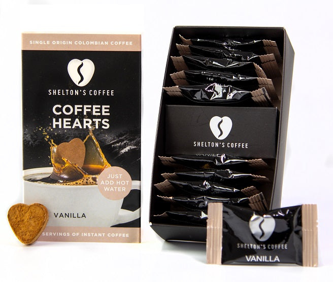 Vanilla Instant Coffee Hearts Box Of 10 Units