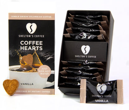 Vanilla Instant Coffee Hearts Box Of 10 Units