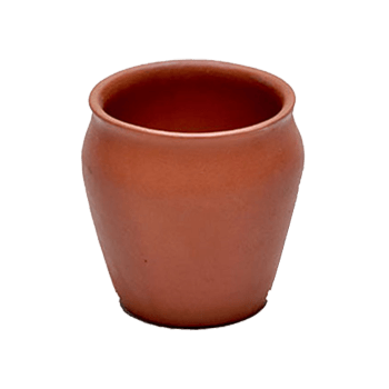 Earthen Clay Glazed Glass Set - 6pcs  (100 ml)