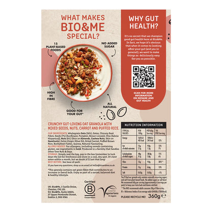 SUPER SEEDY & NUTTY GUT-LOVING PREBIOTIC* GRANOLA (360G)