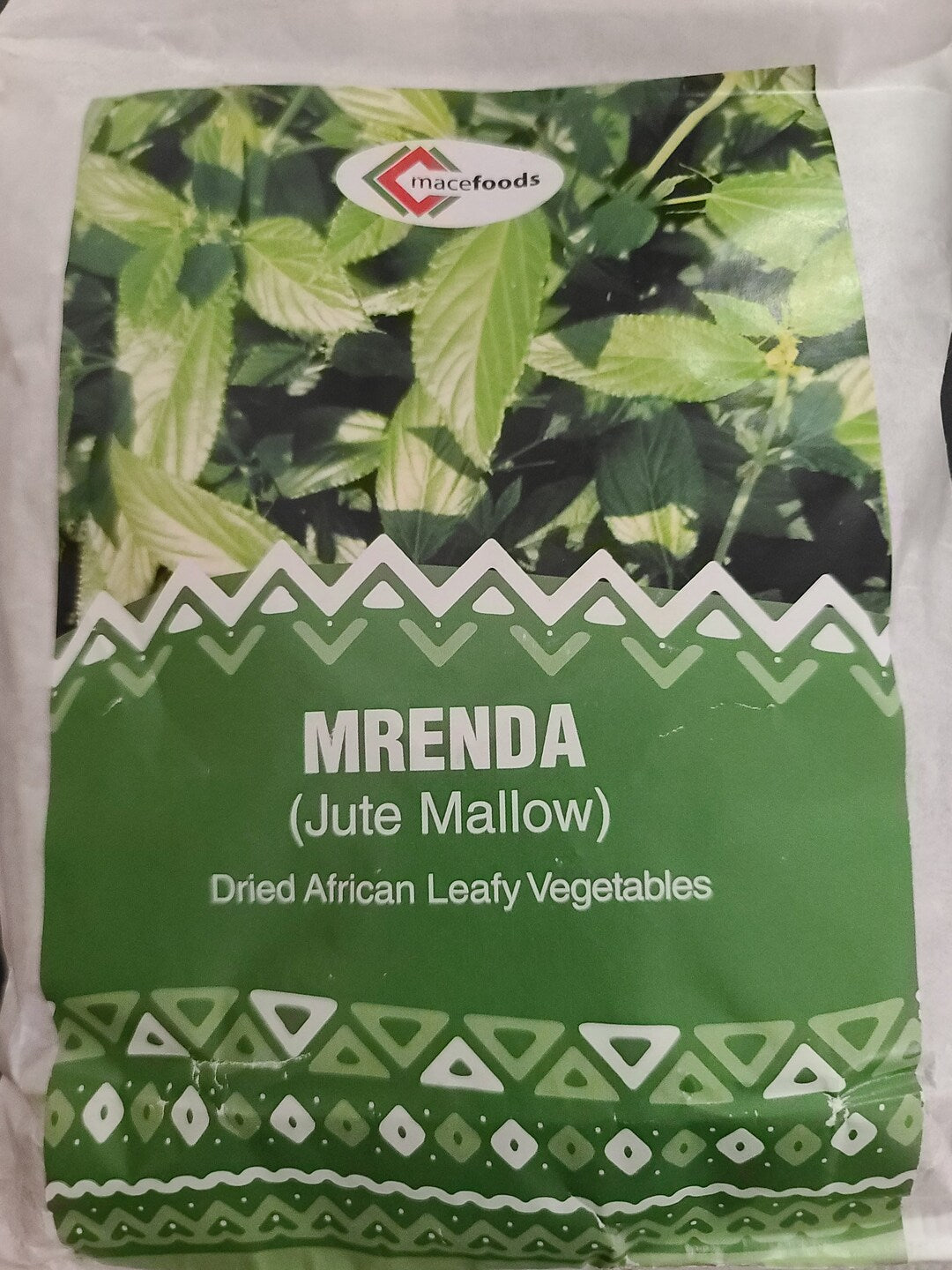 Packaged dried African leafy vegetables with Macefoods branding on a white background